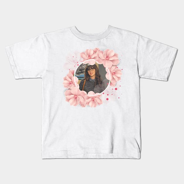 Jess Day flowers Kids T-Shirt by voidstickers